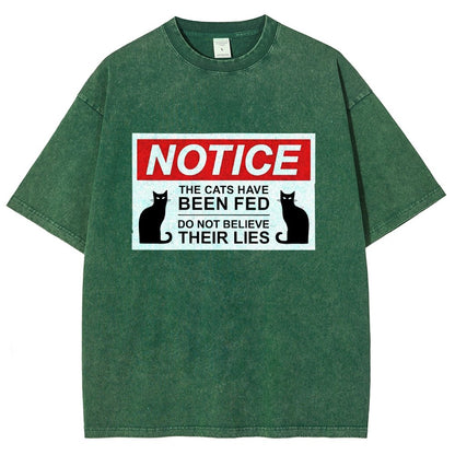 Cats Have Been Fed Vintage Distressed T-shirt