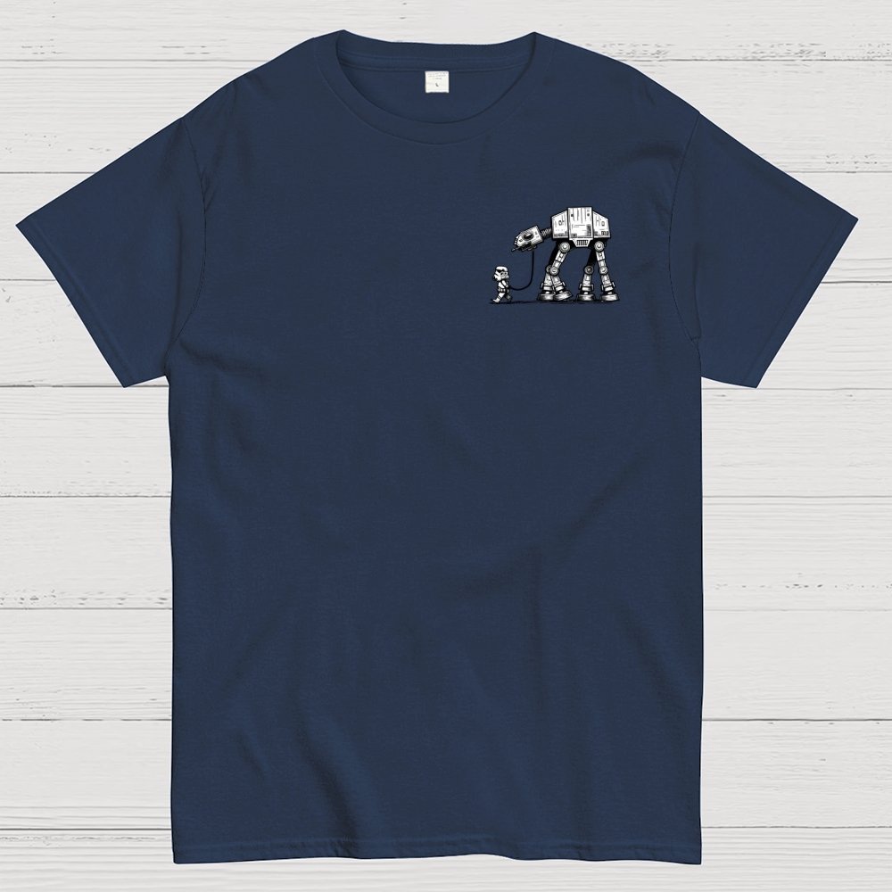 Galactic Robot Dog-Planetary Battles Front And Back Printing Geek T-Shirt