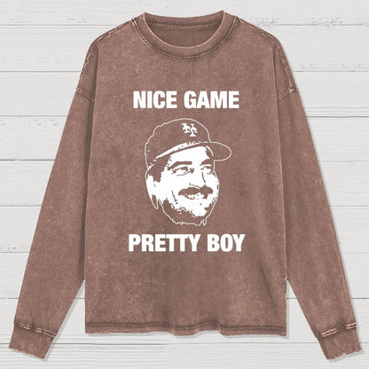 NICE GAME PRETTY BOY Washed Long Sleeve Tee