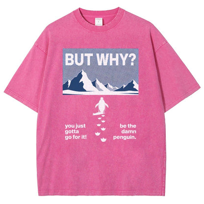 BUT WHY Vintage Distressed T-shirt