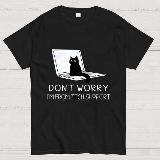 Funny Cat Tech Support Geek T-Shirt