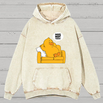 Nope Not Today Duck Vintage Distressed Hoodie