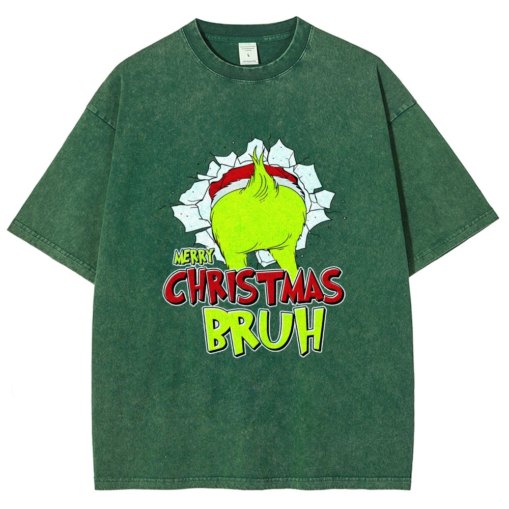 Merry Christmas Bruh Vintage Distressed T-shirt