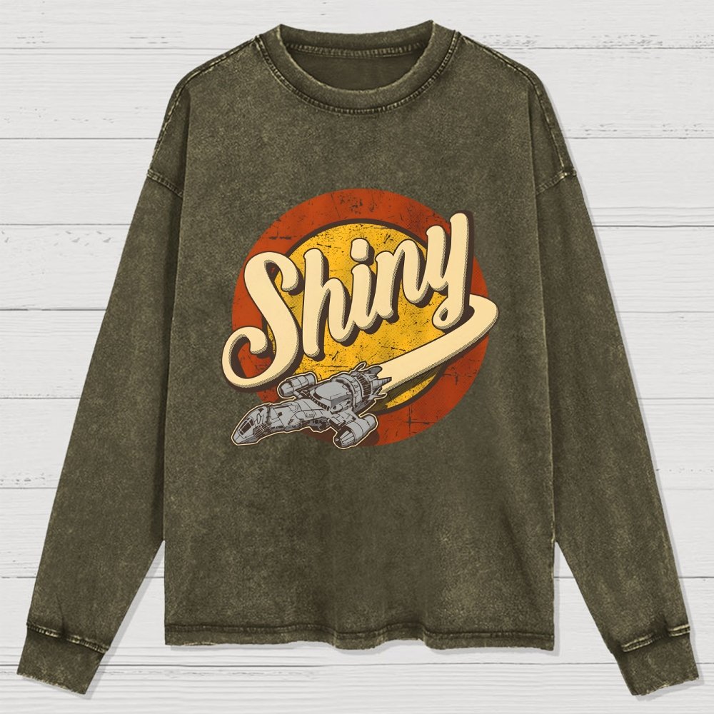 Shiny Washed Long Sleeve Tee