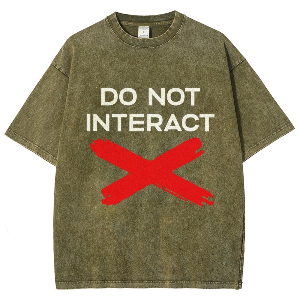 Do Not Interact Vintage Distressed T-shirt