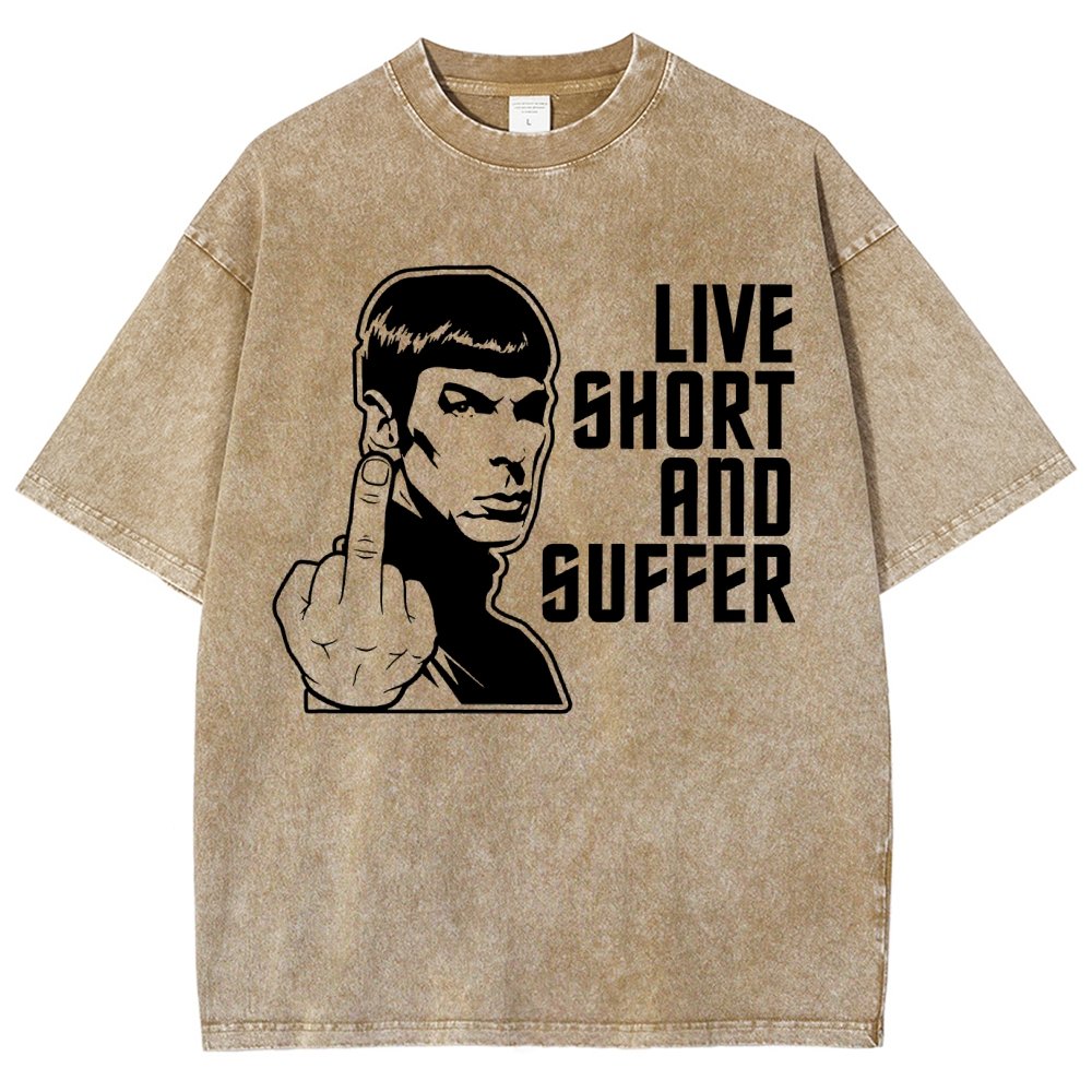 Live Short and Suffer Vintage Distressed T-shirt