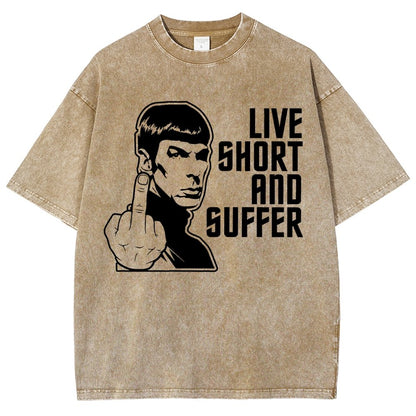 Live Short and Suffer Vintage Distressed T-shirt