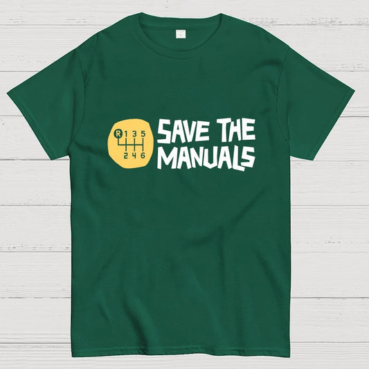 Save The Manuals Art Print Geek T-Shirt