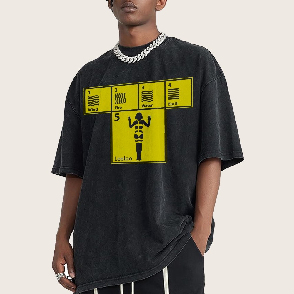 Five Elements Vintage Distressed T-shirt