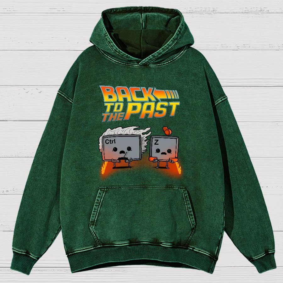 Back To The Past Vintage Distressed Hoodie