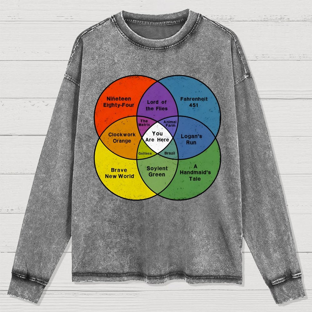 You Are Here Washed Long Sleeve Tee