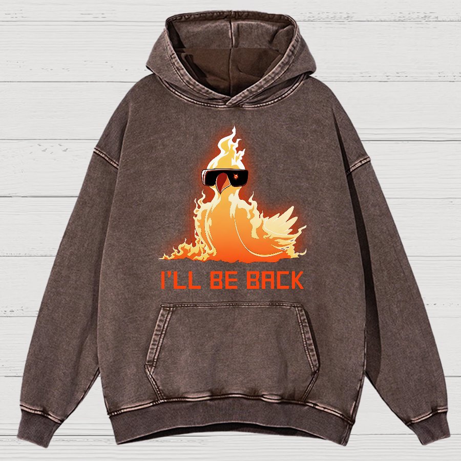 I'll Be Back Vintage Distressed Hoodie