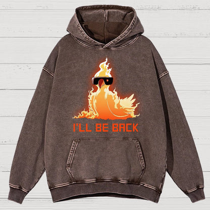 I'll Be Back Vintage Distressed Hoodie