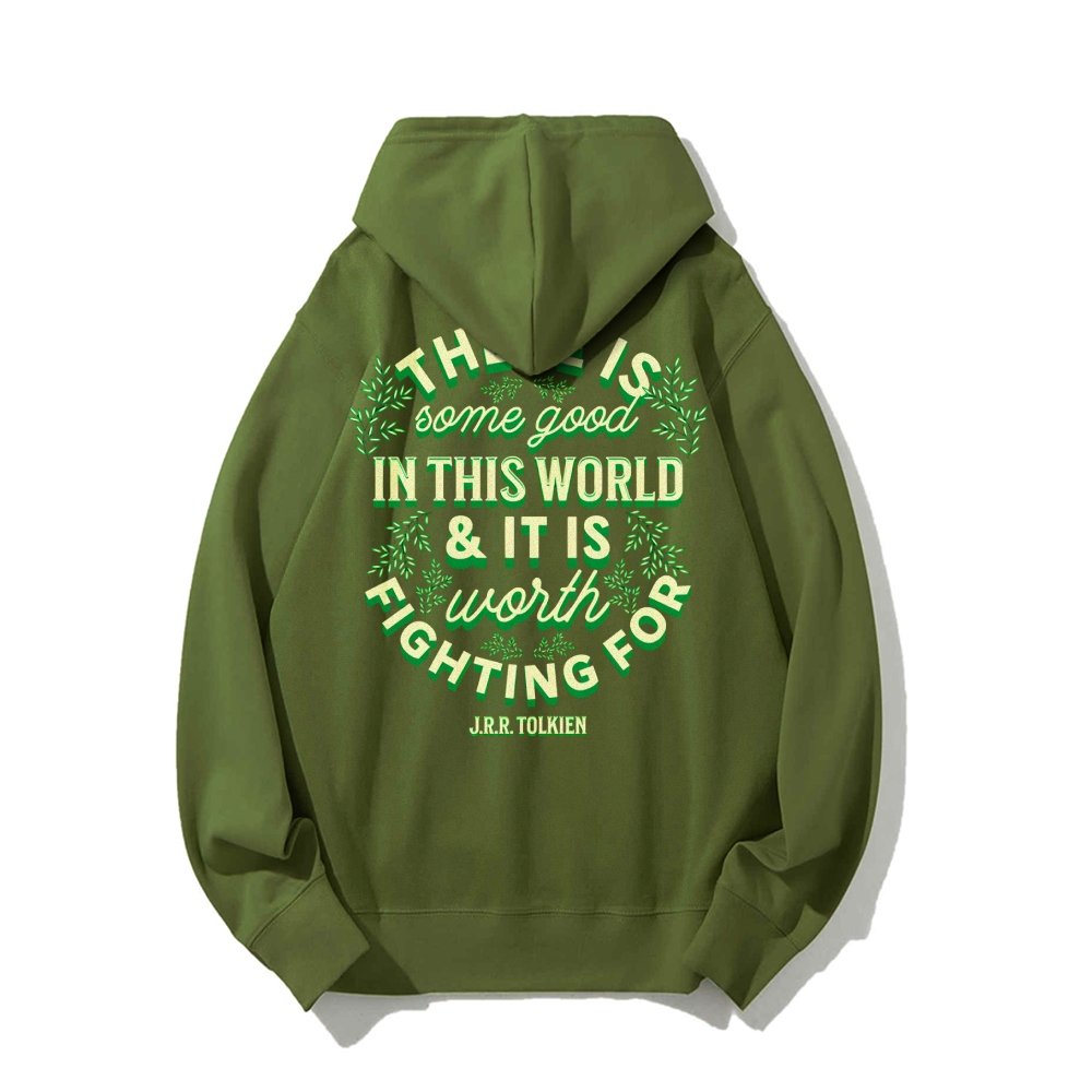 There is Some Good in This World Printed Back Unisex Cotton Hoodie