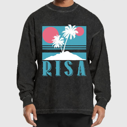 Planet Oasis Vacation Washed Long Sleeve Tee