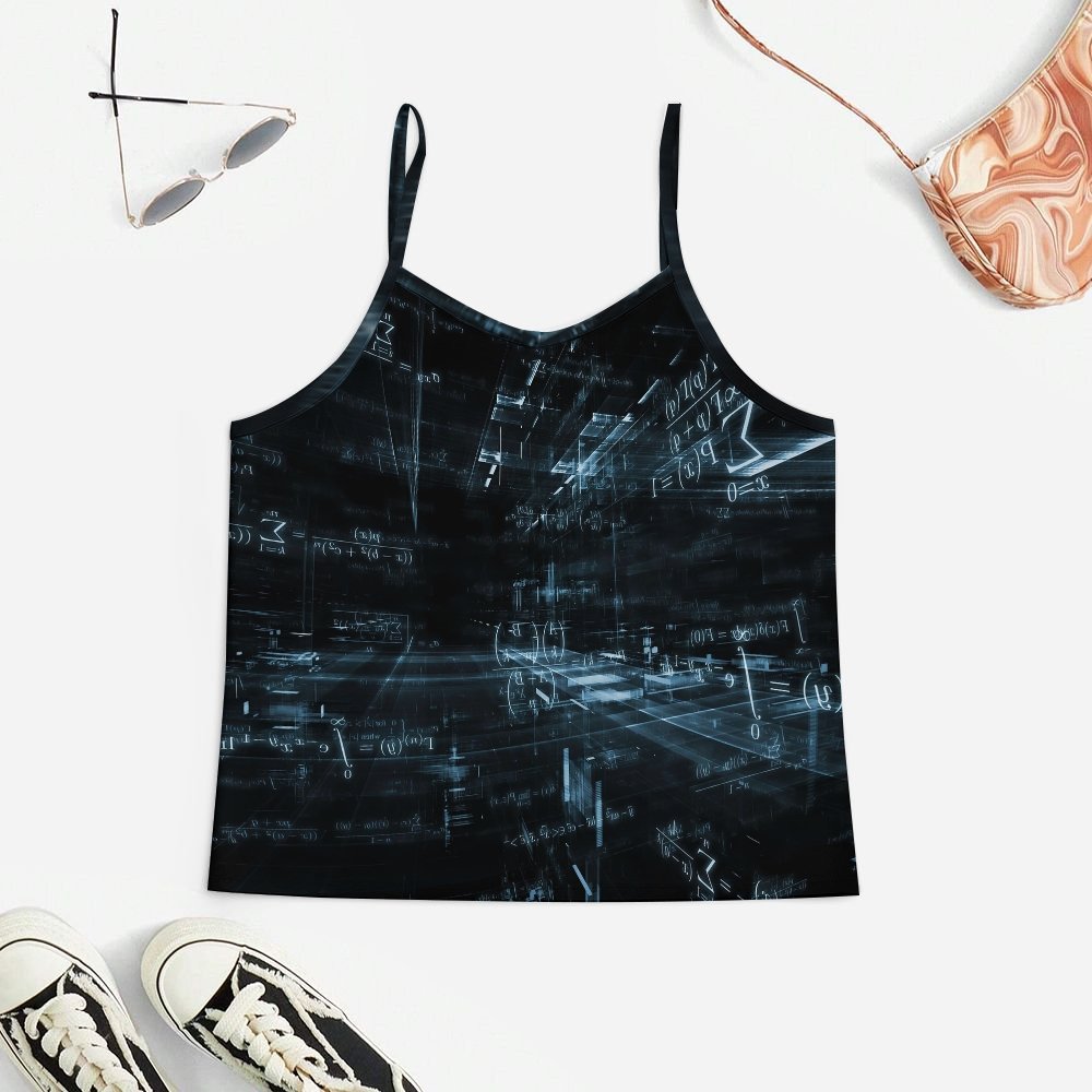 Traversal Mathematical Formula Women's Geek Suspender Cami Set
