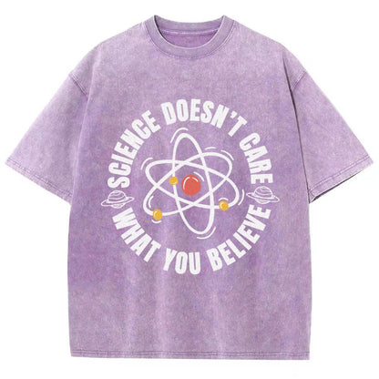 Science Doesn't Care What You Believe Vintage Distressed T-shirt