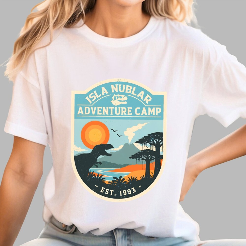 Dinosaur Island Adventure Camp Geek T-Shirt