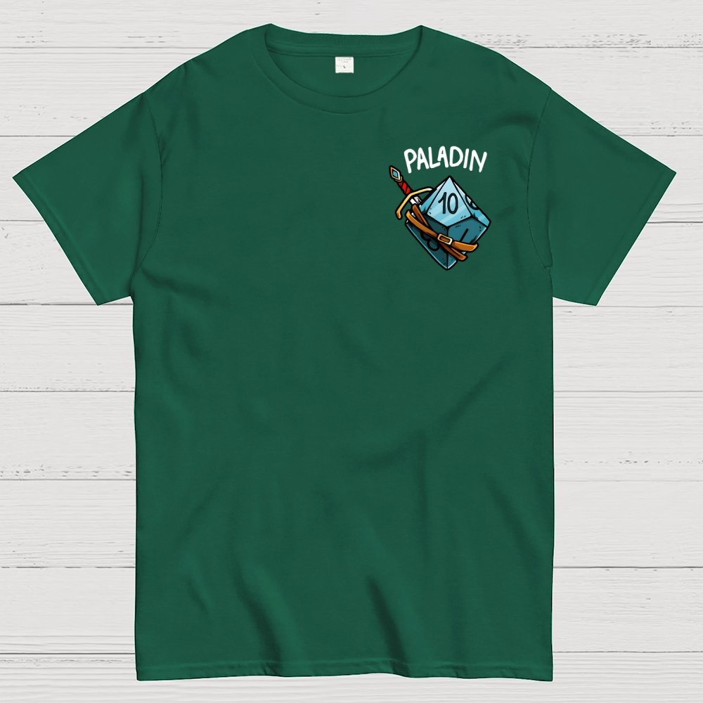 Paladin Dice Front And Back Printing Geek T-Shirt