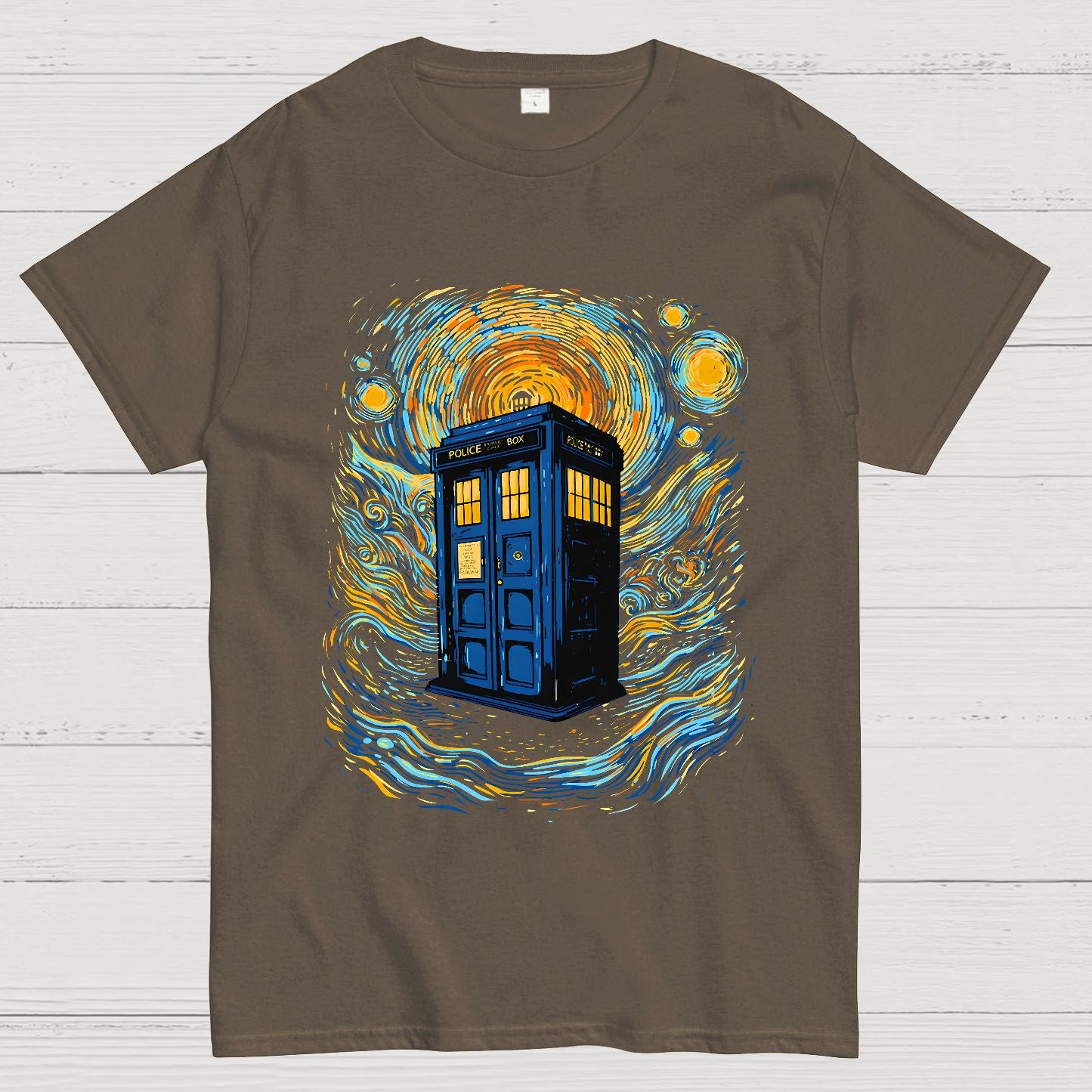 Starry Sky Phone Booth Geek T-Shirt