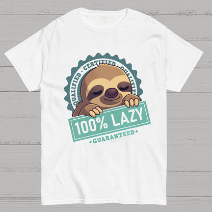 100% Lazy Sloth Geek T-Shirt