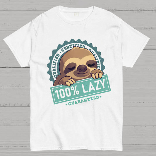 100% Lazy Sloth Geek T-Shirt