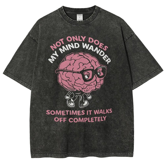 My Mind Wanders Vintage Distressed T-shirt