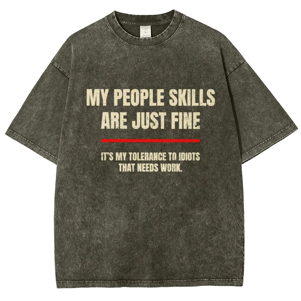 My People Skills Are Fine Vintage Distressed T-shirt