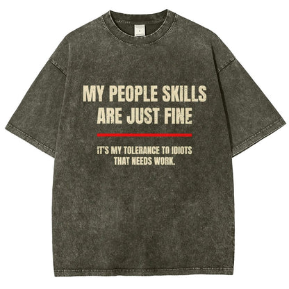 My People Skills Are Fine Vintage Distressed T-shirt