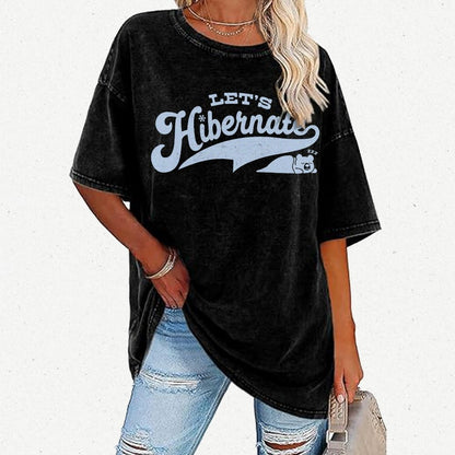 Team Bear Let's Hibernate Vintage Distressed T-shirt