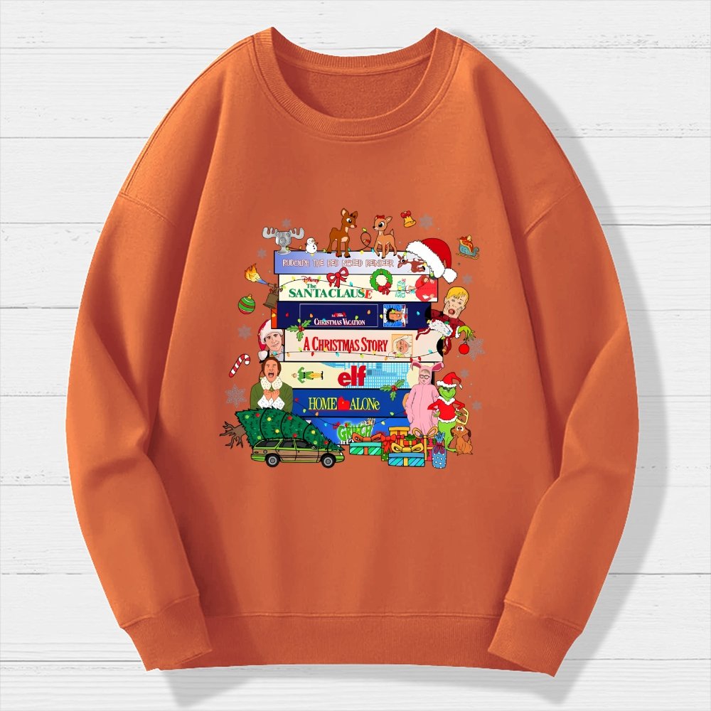 90s Style Christmas Geek Cotton Sweatshirt