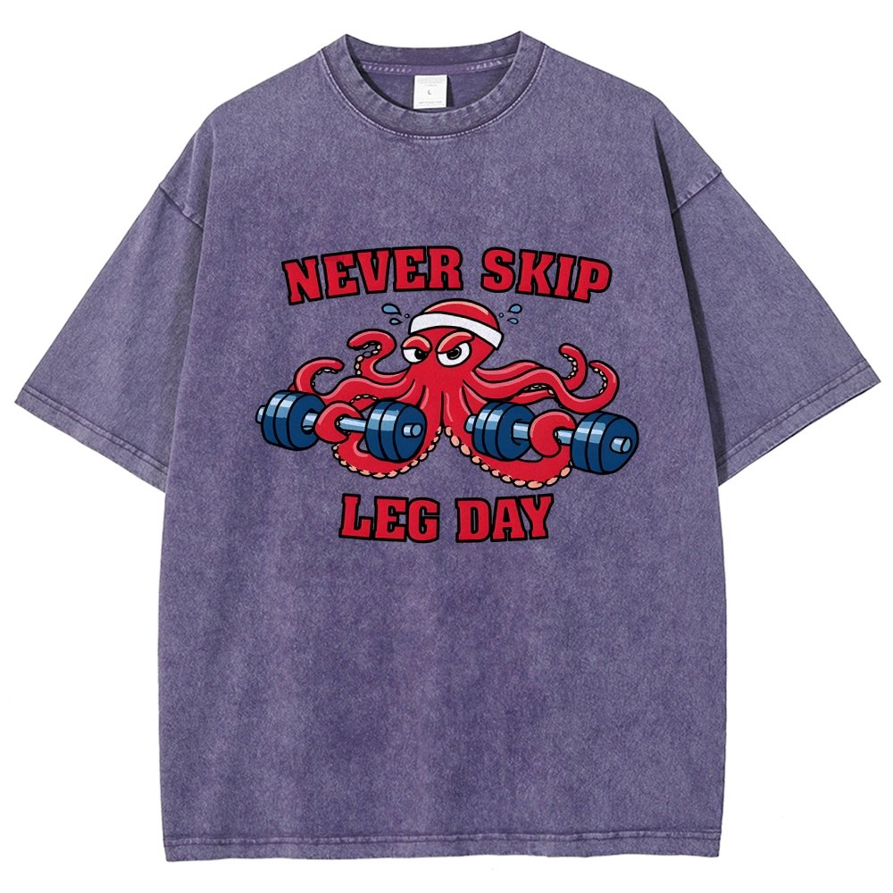 Octo-Leg Day Vintage Distressed T-shirt