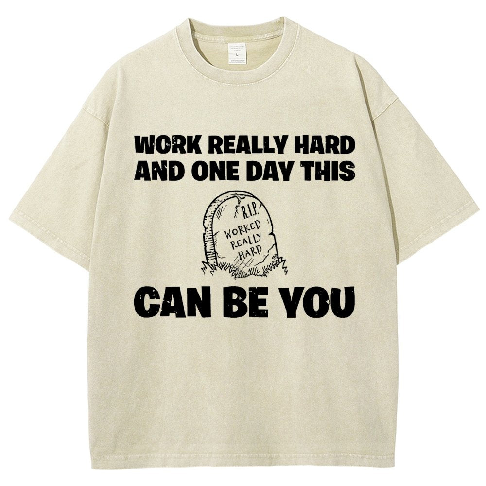 R.I.P. Worked Really Hard Vintage Distressed T-shirt