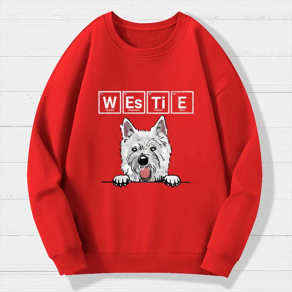 Periodic Table of Dogs  Dog Lover  Funny Science Geek Cotton Sweatshirt