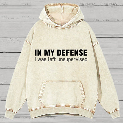 I Was Left Unsupervised Geeky Vintage Distressed Hoodie