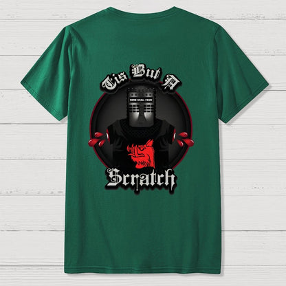 None Shall Pass - Tis But A Scratch Front And Back Printing Geek T-Shirt