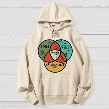 You Are Here Geek Cotton Hoodie