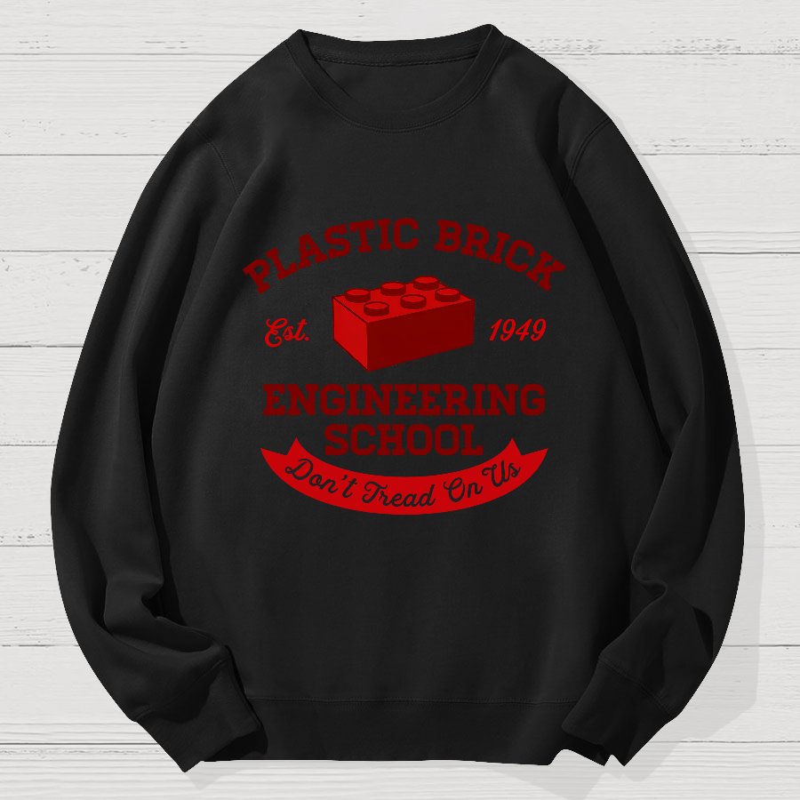 Plastic Building Bricks Engineering School Geek Cotton Sweatshirt