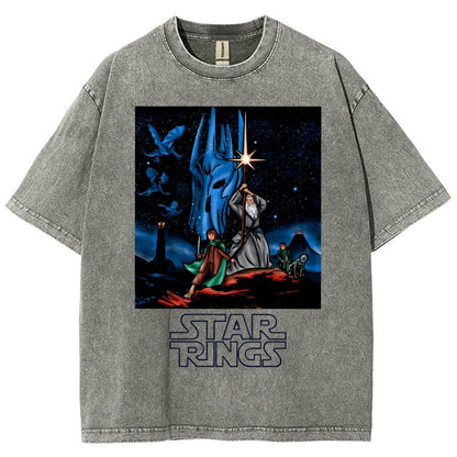 Star Rings Vintage Distressed T-shirt