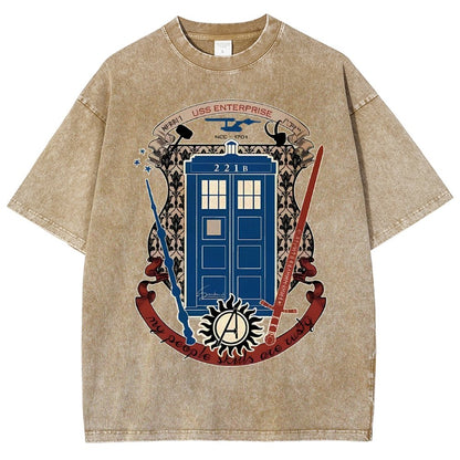 The Ultimate Geek Mashup Vintage Distressed T-shirt