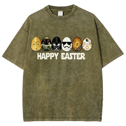 Easter Egg Hunting Party Happy Easter 2025 Vintage Distressed T-shirt