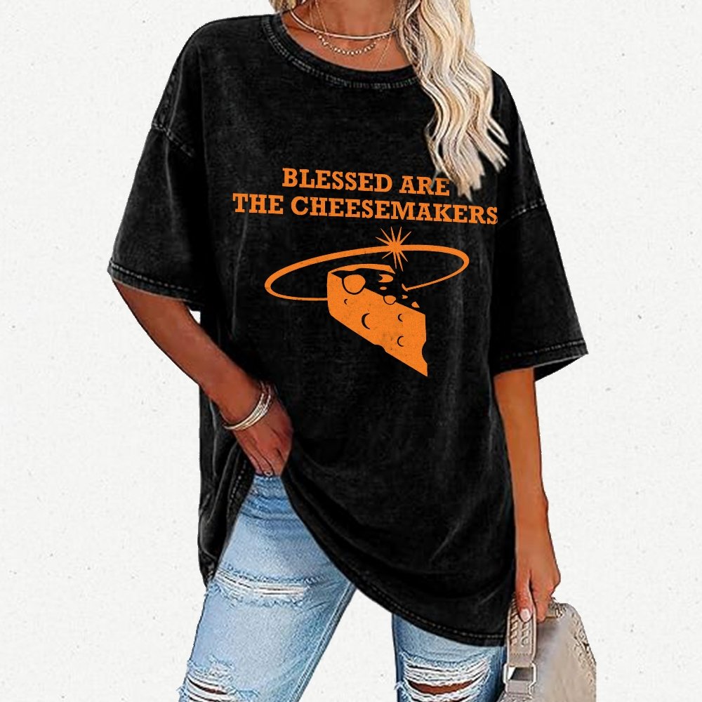 Blessed Are The Cheesemakers Vintage Distressed T-shirt