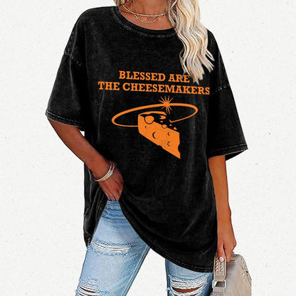 Blessed Are The Cheesemakers Vintage Distressed T-shirt