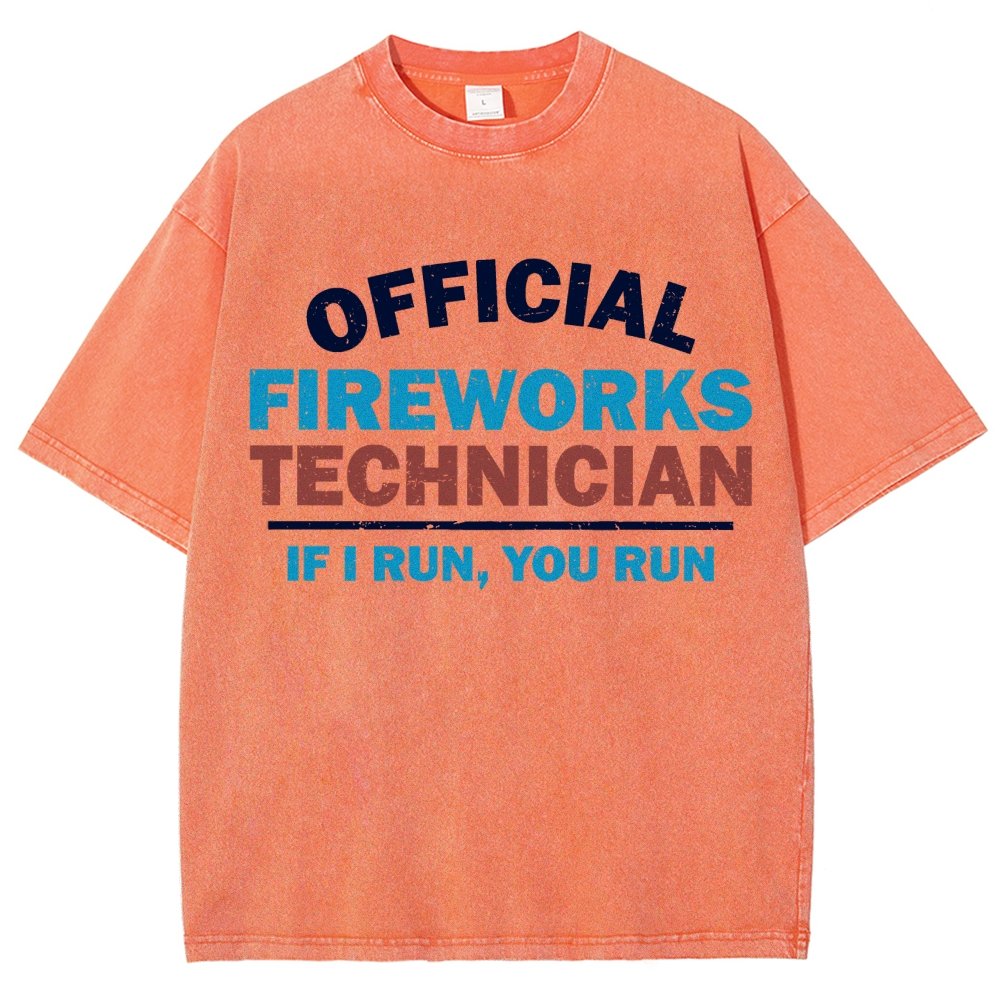 Official Fireworks Technician Vintage Distressed T-shirt