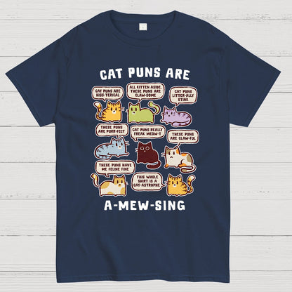 Cat Puns Are A-Mew-sing Geek T-Shirt