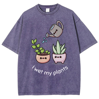 Wet My Plants Vintage Distressed T-shirt