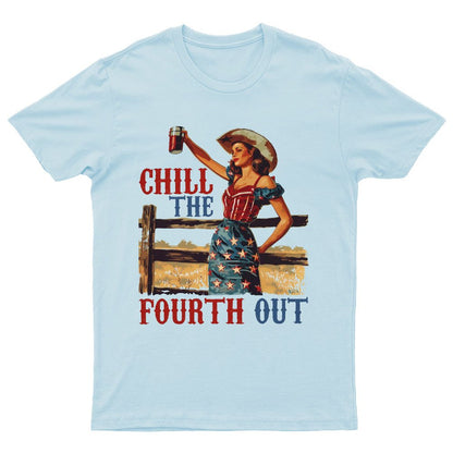 Chill the Fourth Out Retro 4th of july Nerdy T-Shirt
