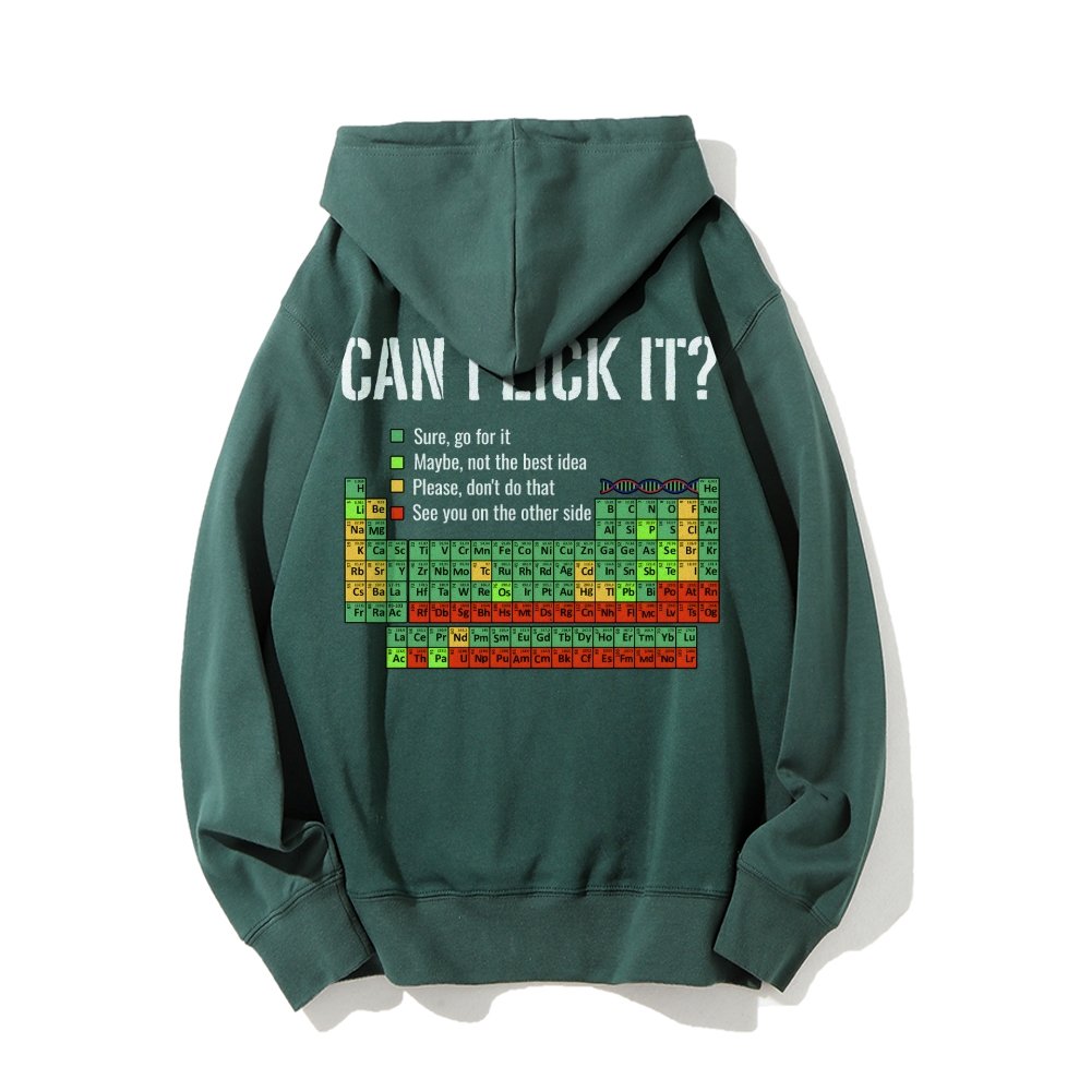 Can I Lick It Printed Back Unisex Cotton Hoodie