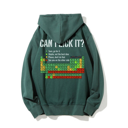 Can I Lick It Printed Back Unisex Cotton Hoodie