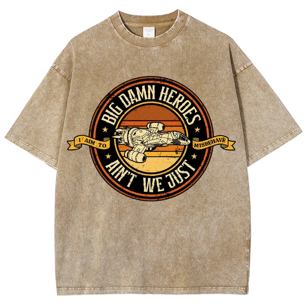 Big Damn Retro Heroes Vintage Distressed T-shirt